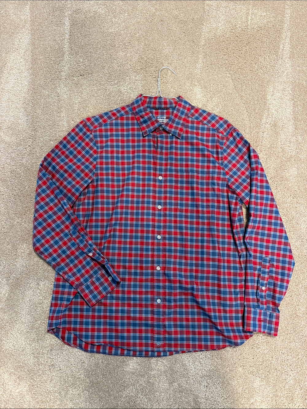 Vineyard Vines Red and Blue Plaid Button-Down Shirt